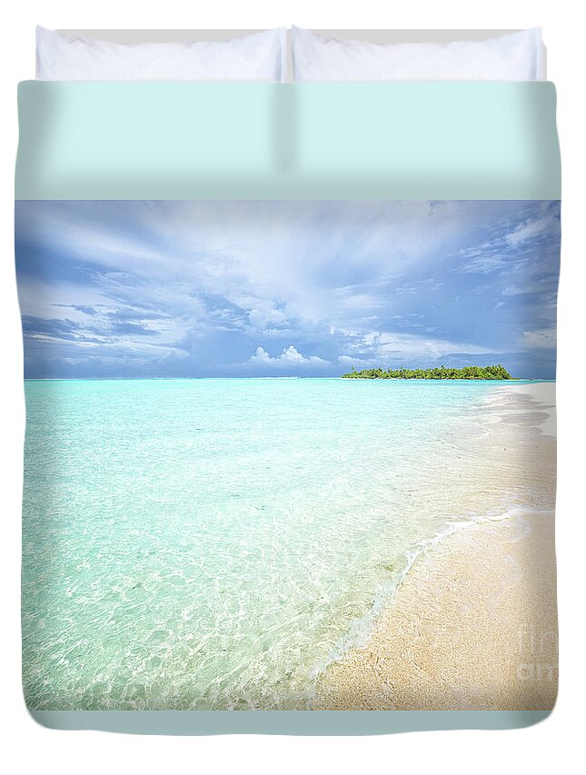 Ocean Duvet Cover featuring the photograph Reality is Better than TV by Becqi Sherman