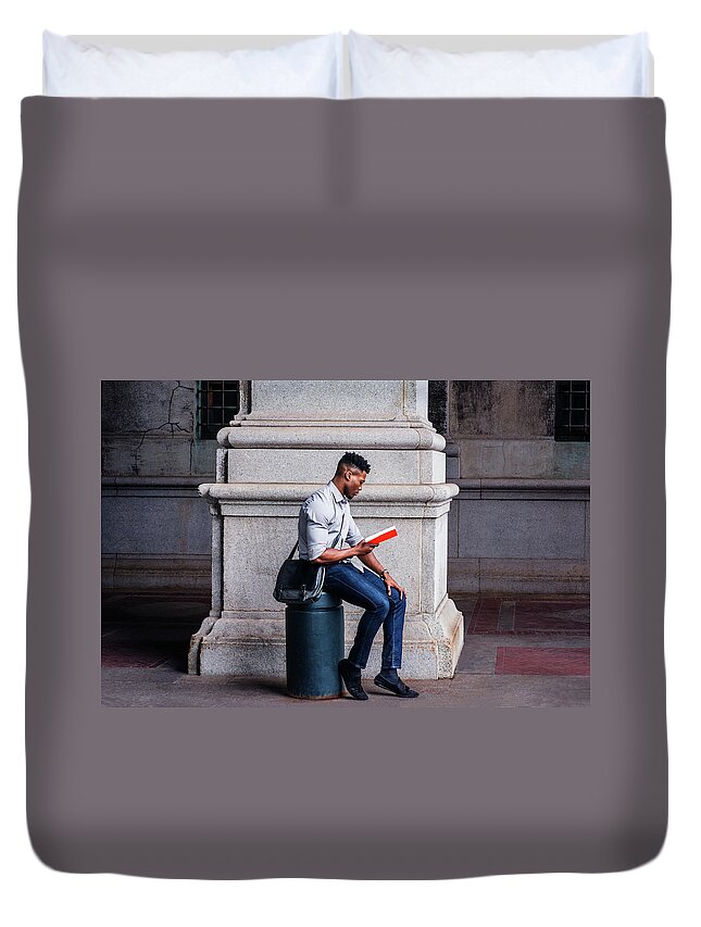 African Duvet Cover featuring the photograph Red Book 150913_8240 by Alexander Image