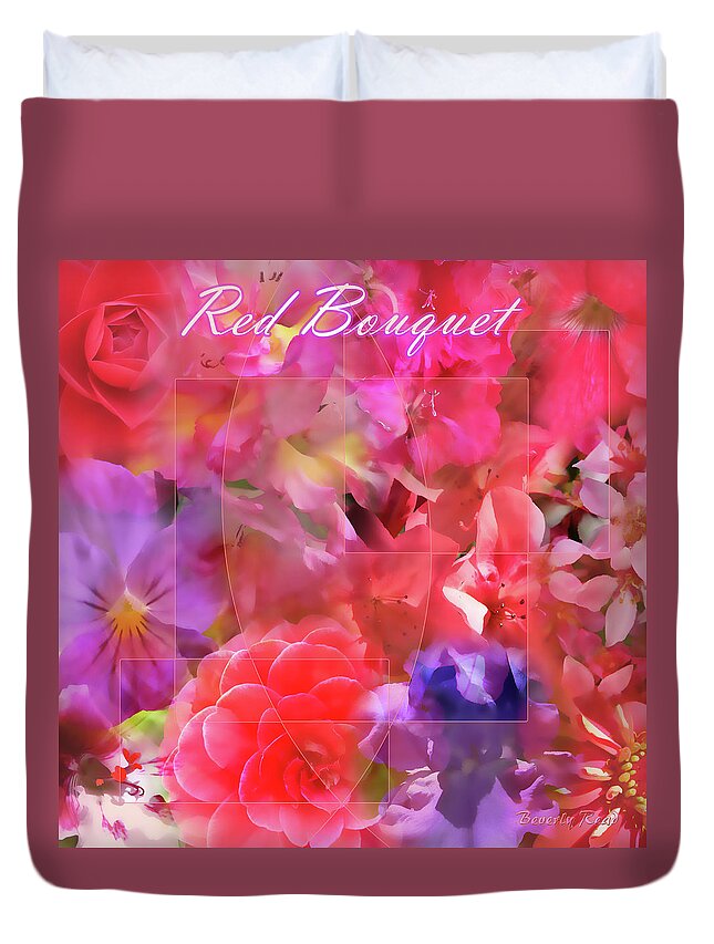Photograph Duvet Cover featuring the photograph Red Bouquet by Beverly Read