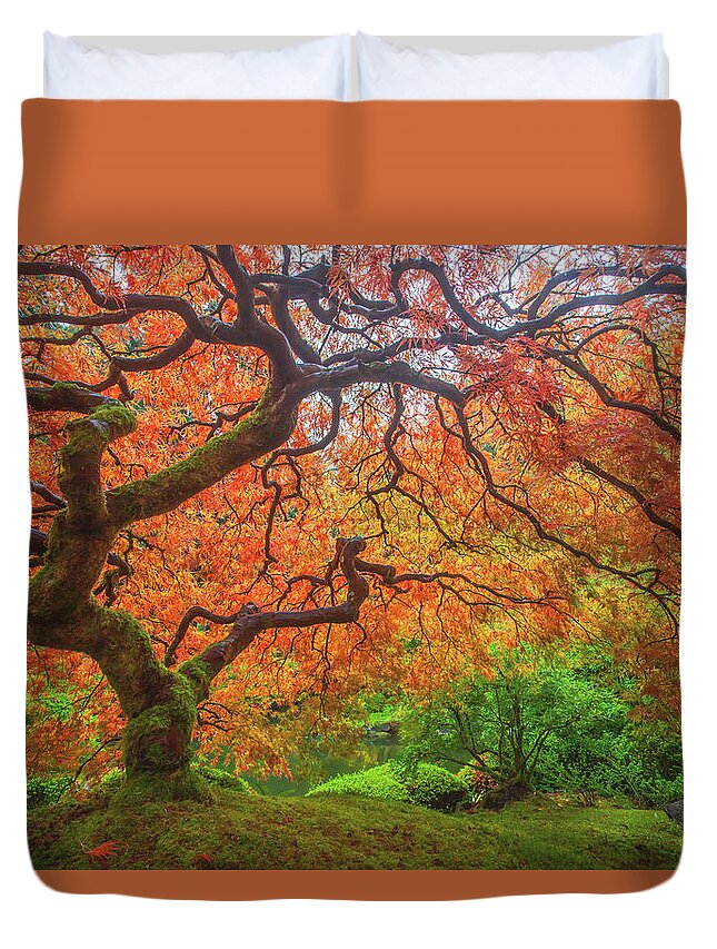 Red Ninja Duvet Cover featuring the photograph Red Ninja by Darren White