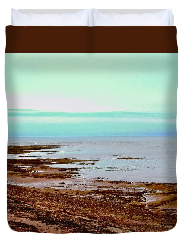 Beach Duvet Cover featuring the photograph Red Sand of PEI by Stephanie Moore