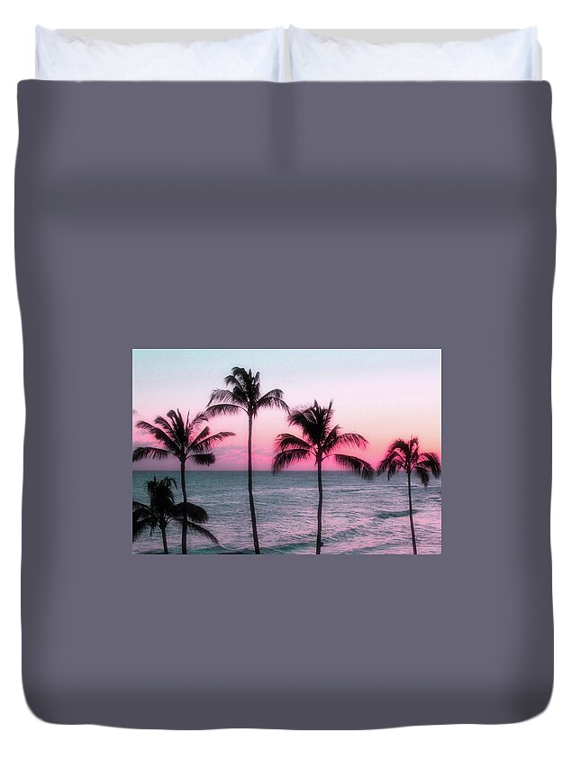 Hawaii Duvet Cover featuring the photograph Red Sky at Night by Robert Carter