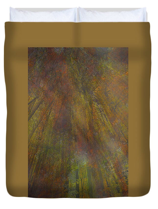 Forest Duvet Cover featuring the photograph Red Weir by Cynthia Dickinson