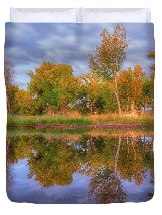 Fall Duvet Cover featuring the photograph Reflecting Fall by Darren White