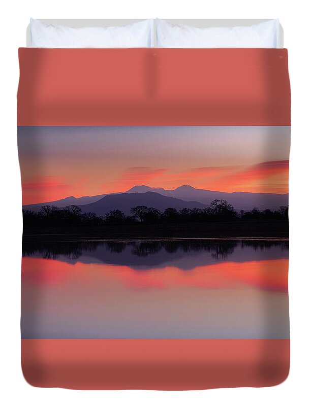 Lake Duvet Cover featuring the photograph Reflective Serenity by Mike Lee