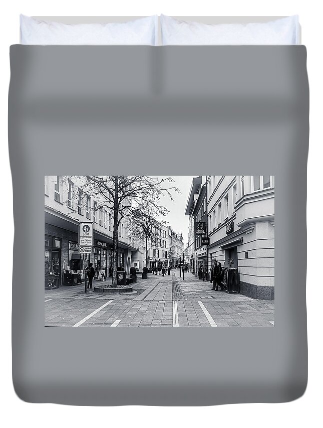 Regensburg Duvet Cover featuring the photograph Regensburg Street Scene 004 by James C Richardson