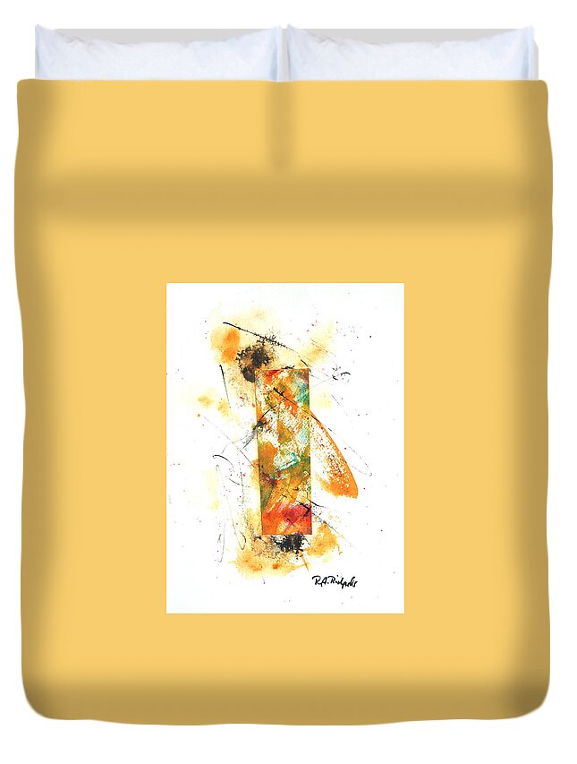 Mixed Media Duvet Cover featuring the mixed media Released by Dick Richards