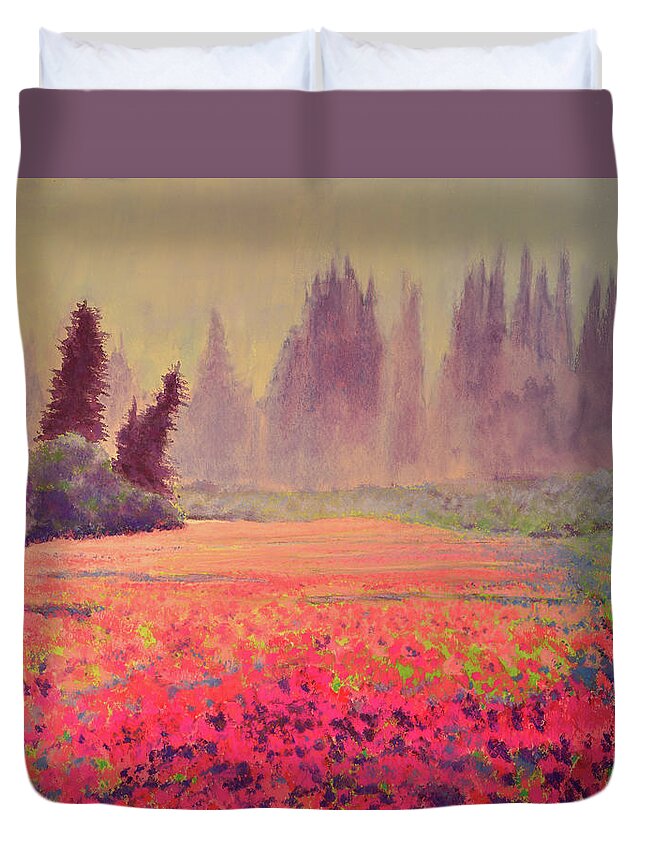 Impressionism Duvet Cover featuring the painting Remembrance Day by Lisa Crisman