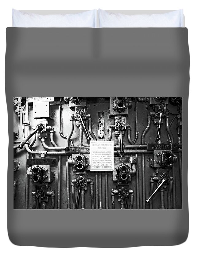Historic Duvet Cover featuring the photograph Remote Hydraulic Station by George Taylor