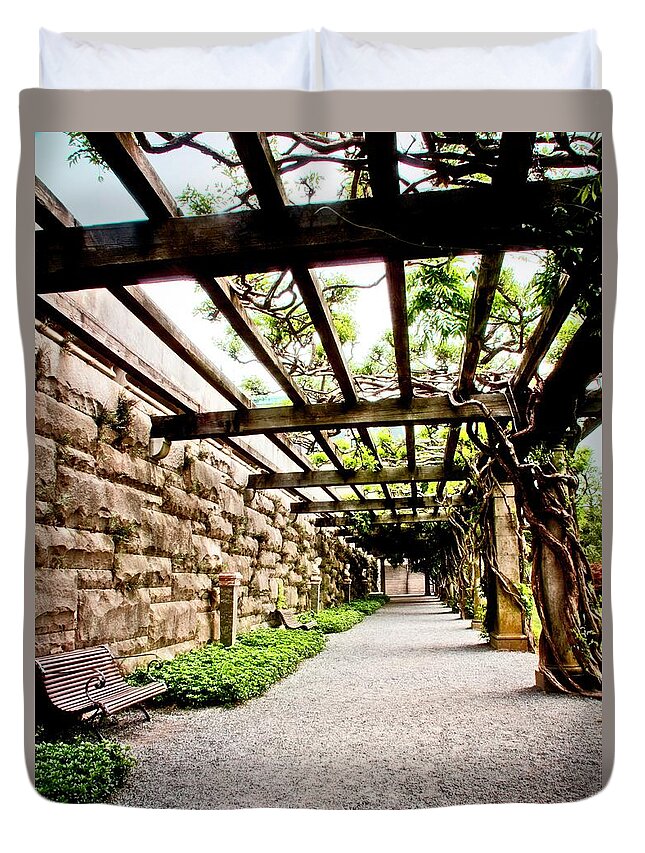 Path Duvet Cover featuring the photograph Rest Then Walk On by Allen Nice-Webb