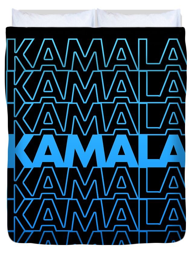 Election Duvet Cover featuring the digital art Retro Kamala Harris 2024 by Flippin Sweet Gear