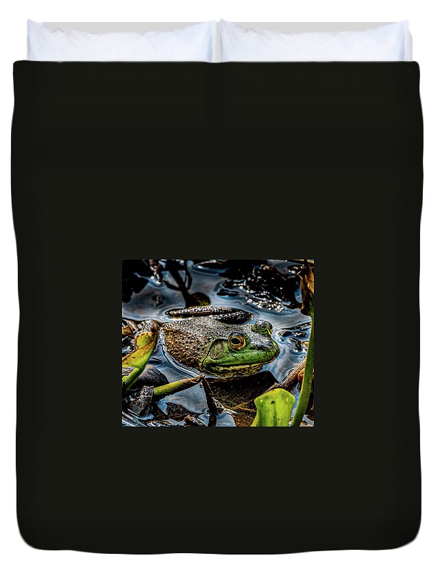 Amphibian Duvet Cover featuring the photograph Ribbit by Brian Shoemaker