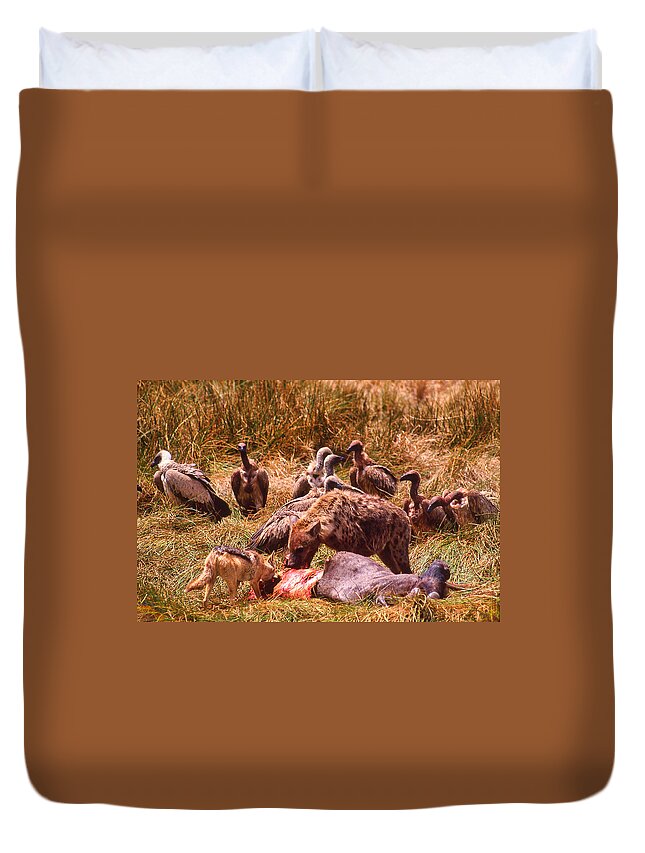 Africa Duvet Cover featuring the photograph Rest In Peace Life Goes On in Africa by Russ Considine