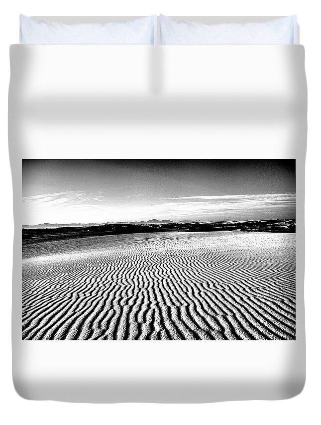 White Sands Duvet Cover featuring the photograph Ripples by Segura Shaw Photography