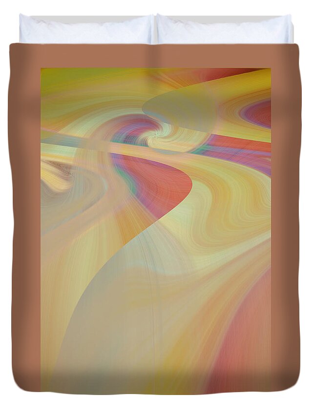 Digital Art Duvet Cover featuring the photograph River of color by Carolyn D'Alessandro