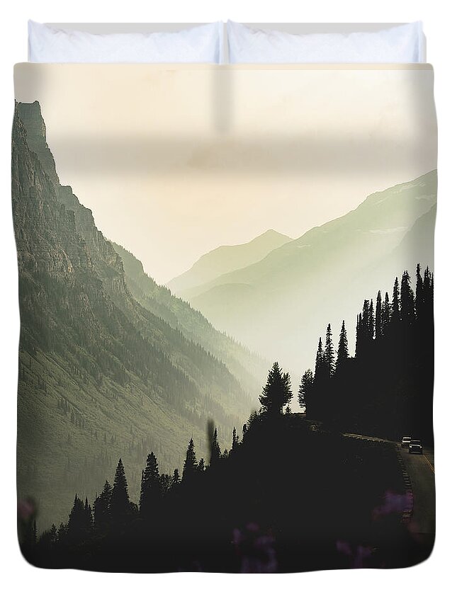  Duvet Cover featuring the photograph Road by Mount Oberlin by William Boggs