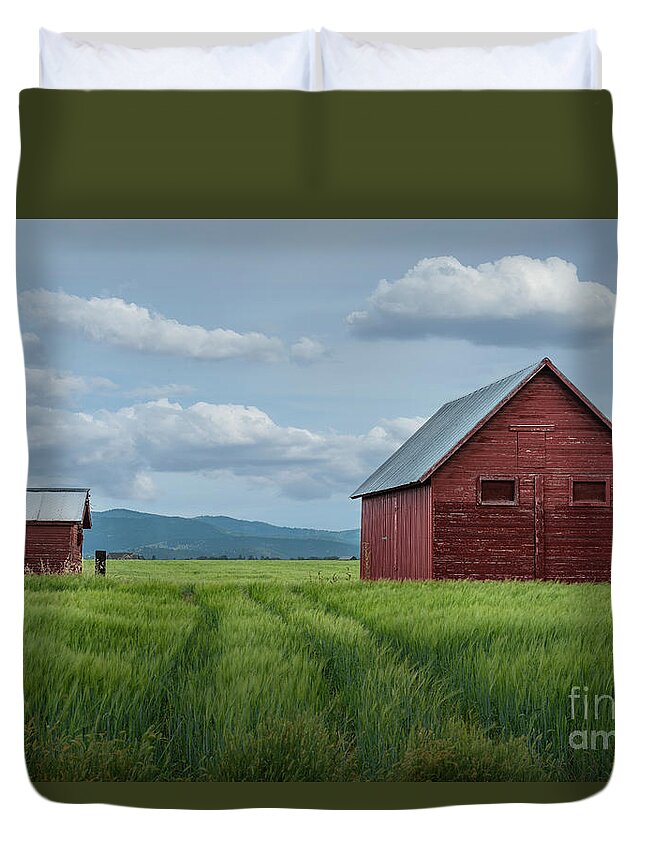 Barns Duvet Cover featuring the photograph Road To Nowhere by Sandra Bronstein