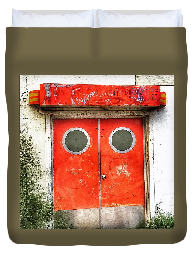 Door Duvet Cover featuring the photograph Roadhouse Relics by Gia Marie Houck