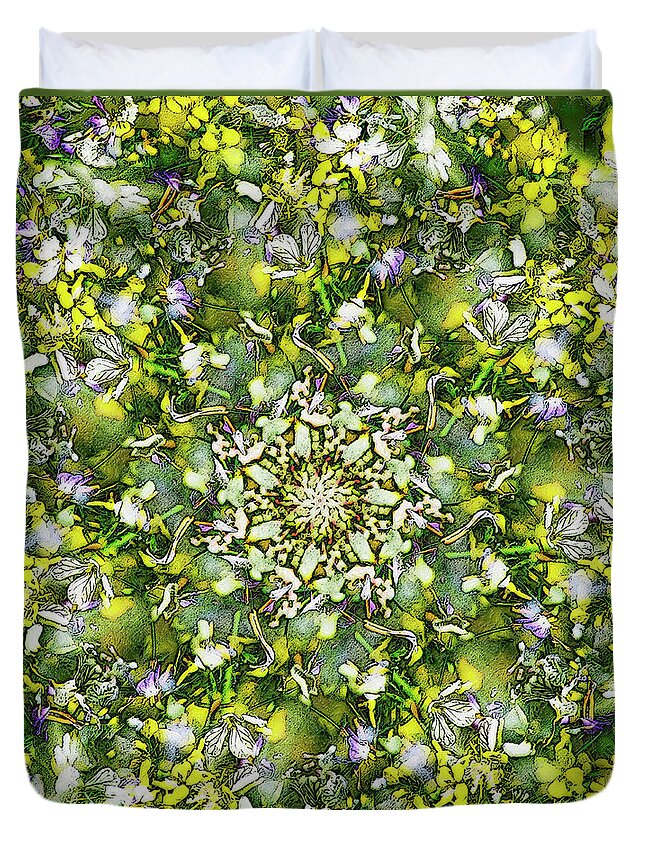 Flower Duvet Cover featuring the digital art Roadside Picnic by Frans Blok