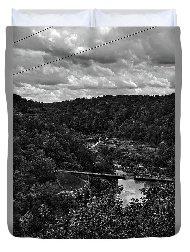 River Duvet Cover featuring the photograph Rock Island Gorge by George Taylor
