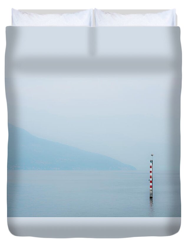 Bellagio Duvet Cover featuring the photograph Rocks Below by David Downs