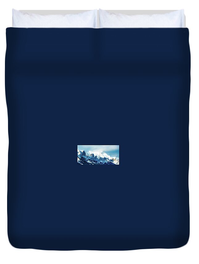 Photo Duvet Cover featuring the photograph Rocks, Big Rocks by Jerald Blackstock