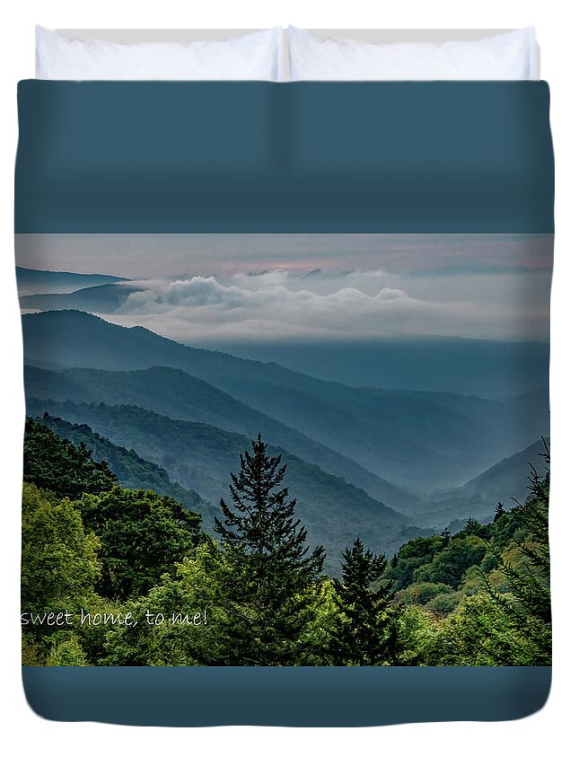  Mountains Duvet Cover featuring the photograph Rocky Top, Tennessee by Marcy Wielfaert