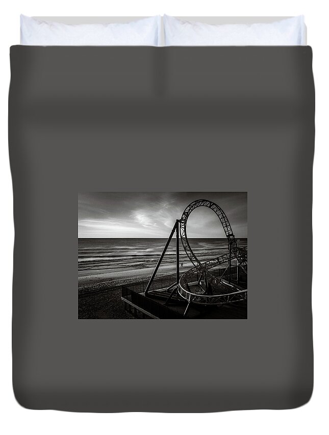  Duvet Cover featuring the photograph Roller Coaster by Steve Stanger