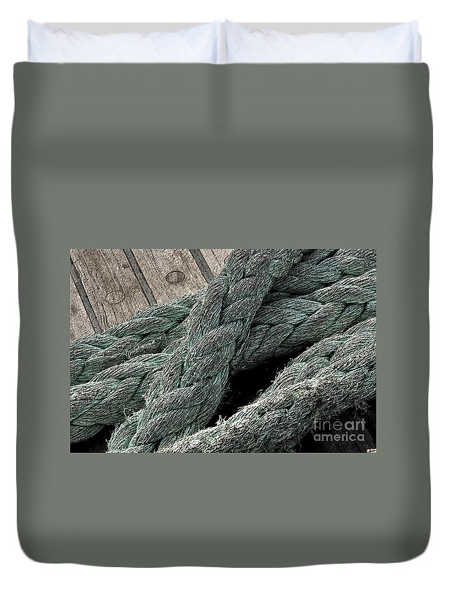 Canada Duvet Cover featuring the photograph Ropes That Bind by Mary Mikawoz