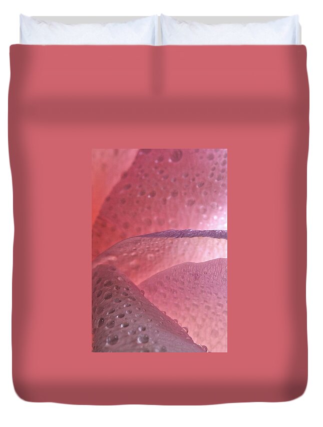 Macro Duvet Cover featuring the photograph Rose 4069 by Julie Powell