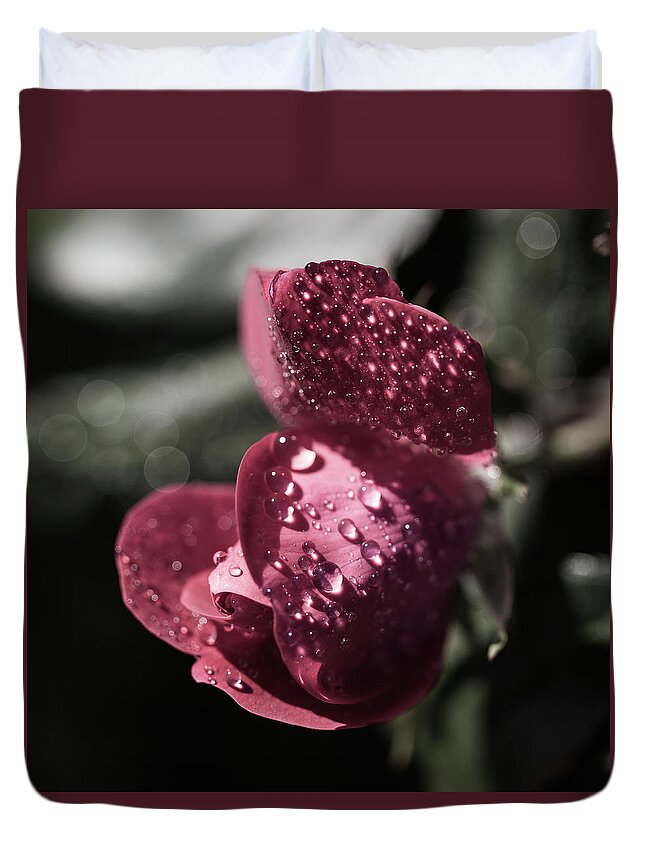 Flower Duvet Cover featuring the photograph Rose by David Beechum