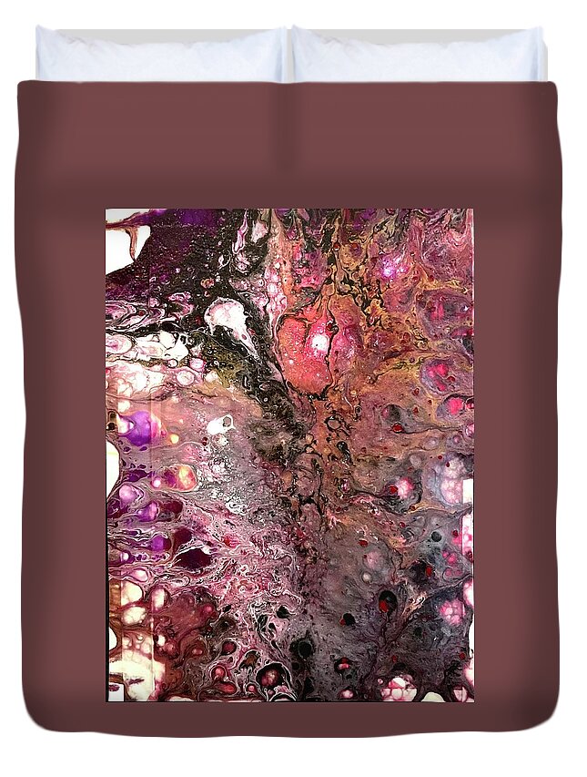Flower Duvet Cover featuring the painting Rose by David Euler