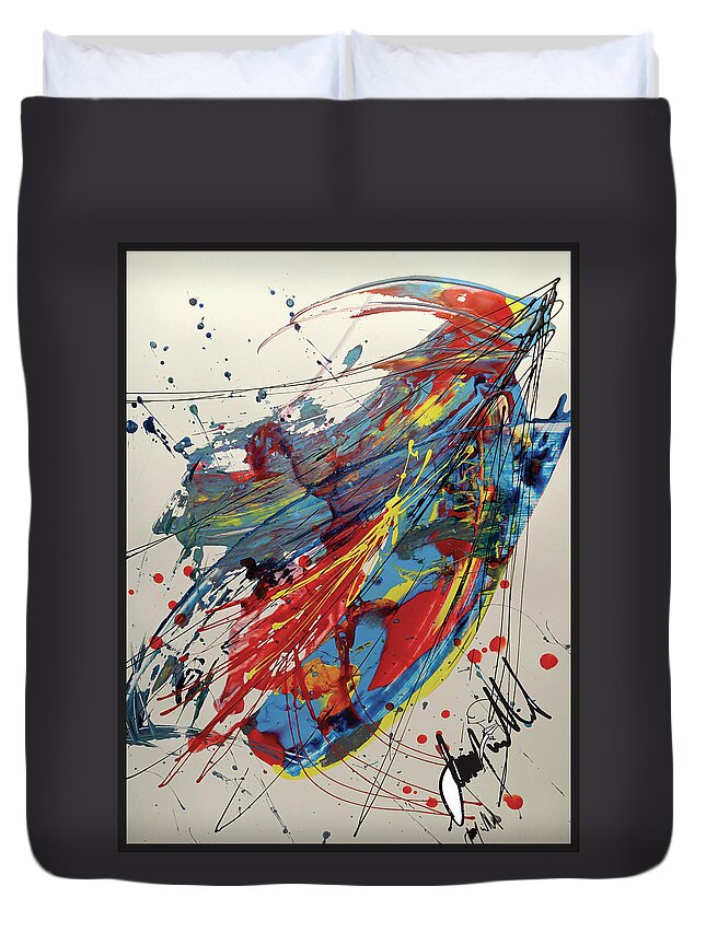  Duvet Cover featuring the painting First #1 by Jimmy Williams
