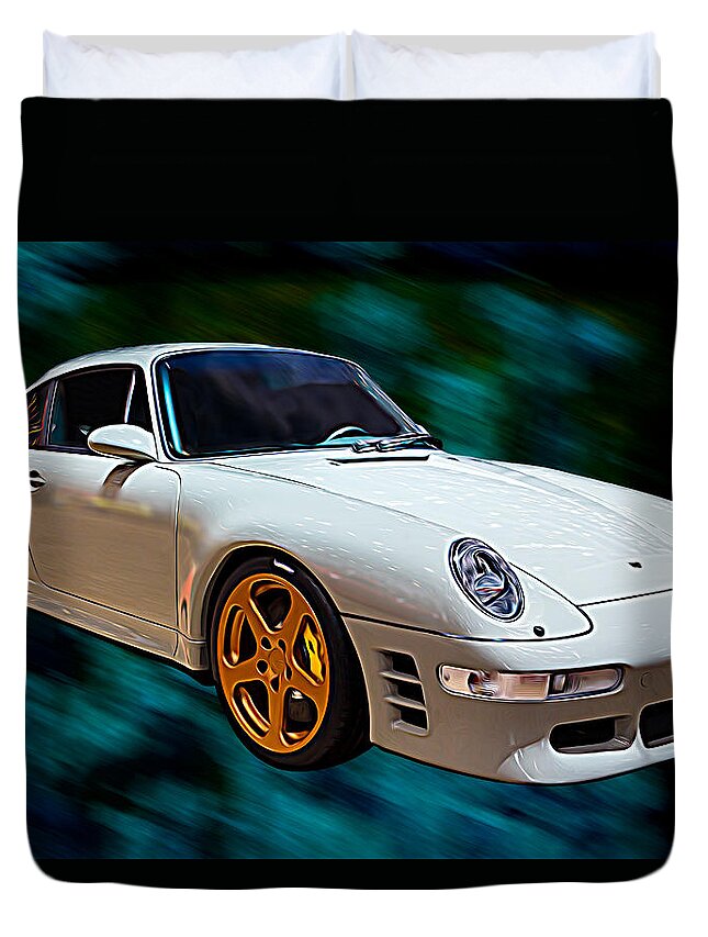 911 Duvet Cover featuring the photograph RUF Porsche 911 by Rick Deacon