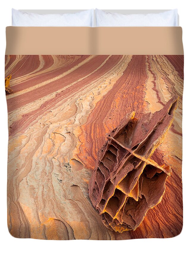 North Coyote Buttes Duvet Cover featuring the photograph Sailing by Peter Boehringer
