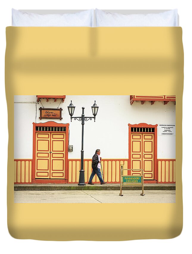 Salento Duvet Cover featuring the photograph Salento Quindio Colombia by Tristan Quevilly