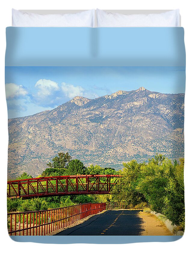 Arizona Duvet Cover featuring the photograph Samaniego Loop Vista 25097 by Mark Myhaver