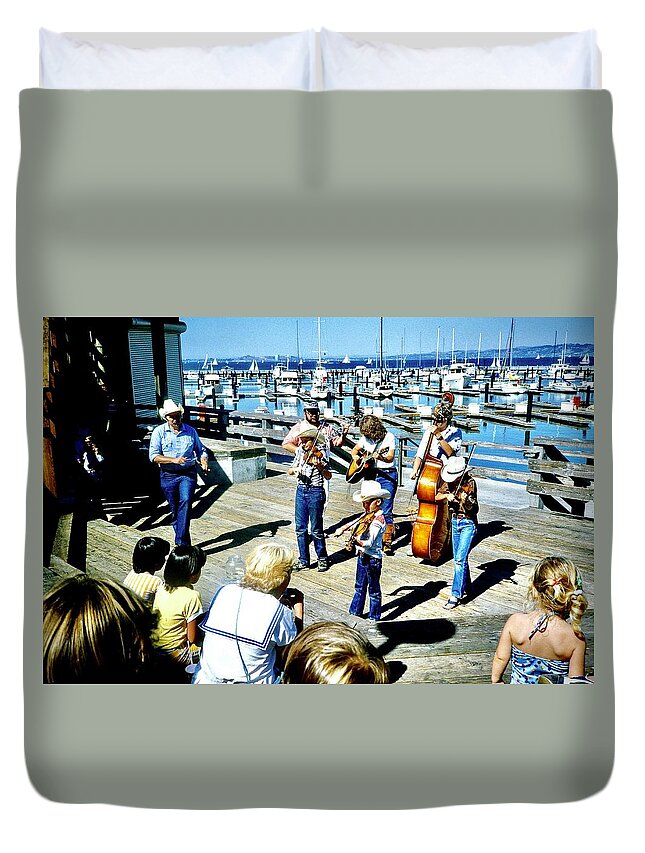  Duvet Cover featuring the photograph San Francisco Pier 39 by Gordon James