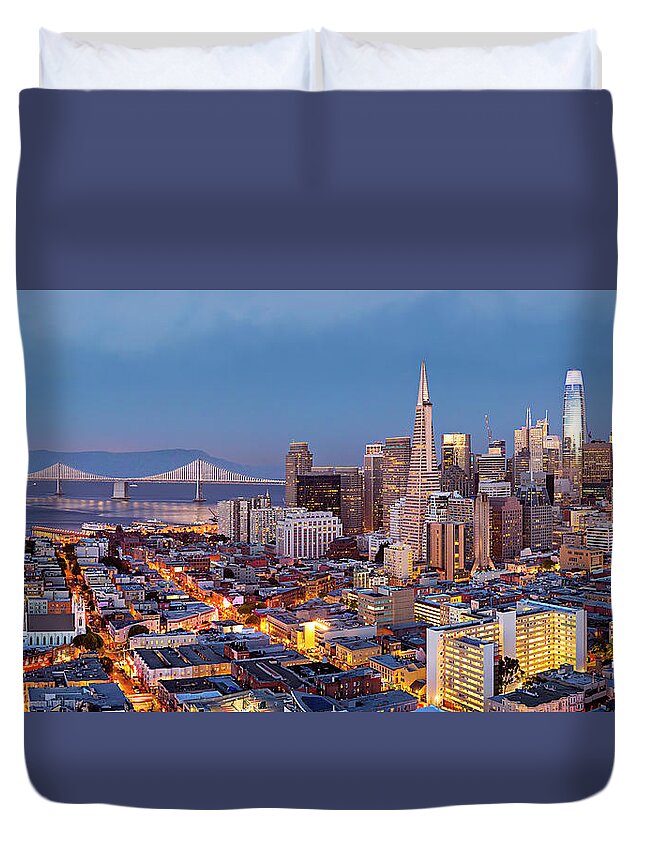 Gary Johnson Duvet Cover featuring the photograph San Francisco Skyline 2 by Gary Johnson