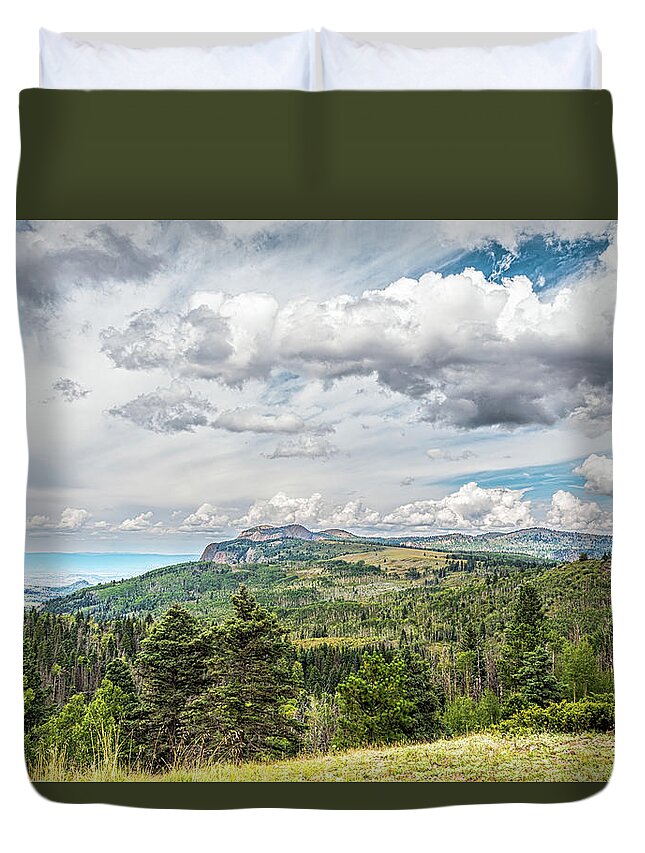 Landscape Duvet Cover featuring the photograph San Juan Mountains New Mexico by Debra Martz