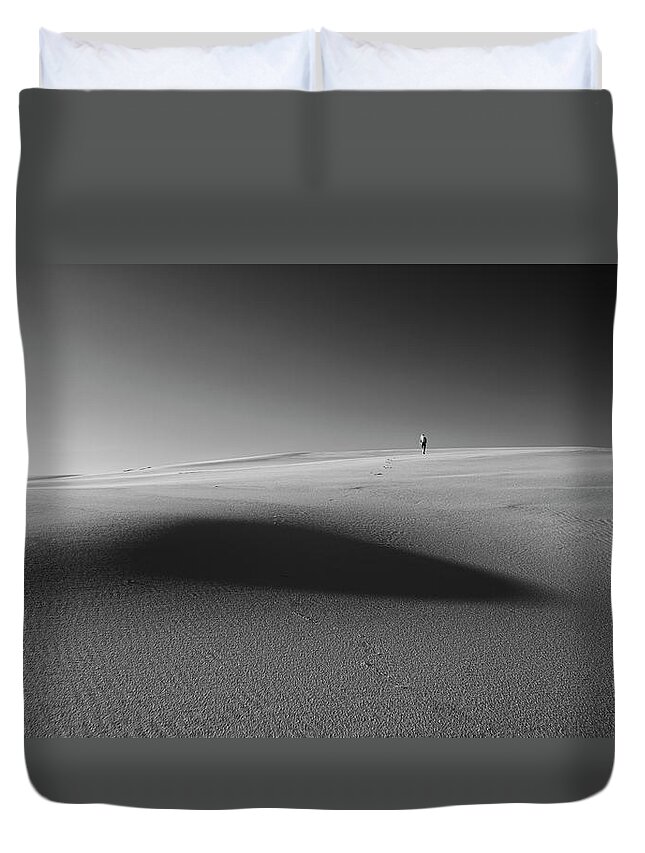 Sand Dunes Duvet Cover featuring the photograph Sandscape by Ari Rex