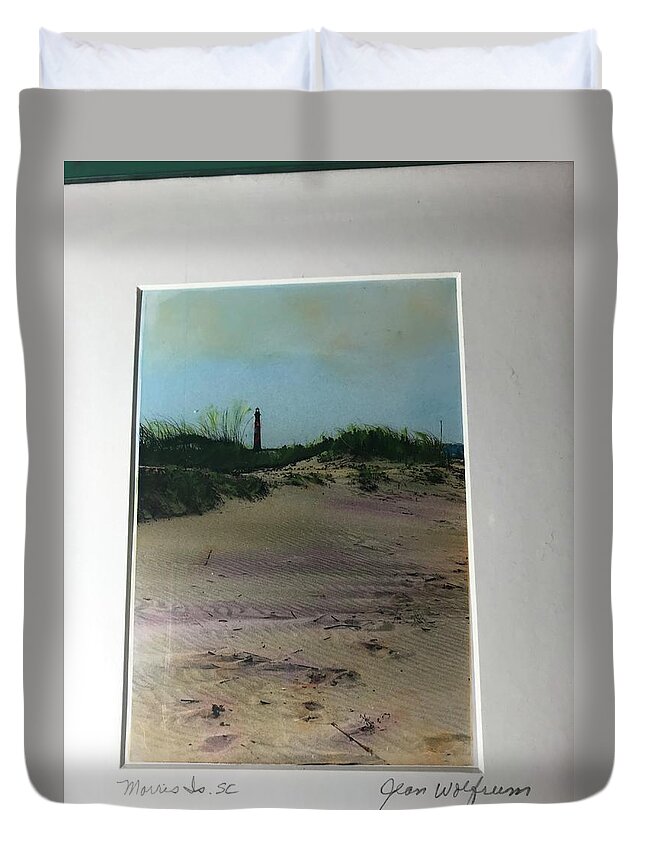 Ocean Duvet Cover featuring the photograph Sand Dunes by Jean Wolfrum
