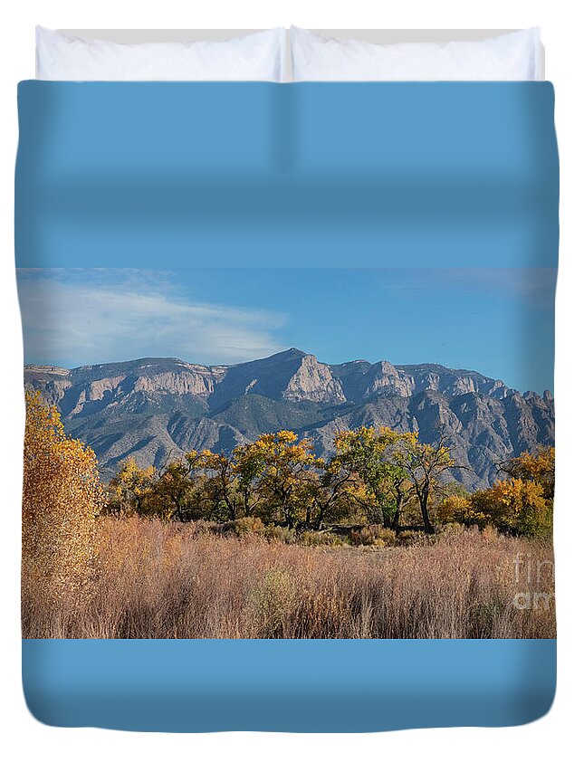 Landscape Duvet Cover featuring the photograph Sandia Afternoon by Seth Betterly