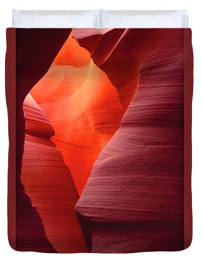 Dave Welling Duvet Cover featuring the photograph Sandstone Abstract Lower Antelope Slot Canyon Arizona by Dave Welling