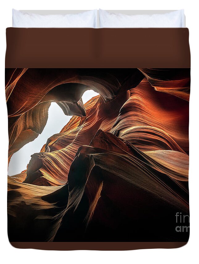 Sandstone Canyons Duvet Cover featuring the photograph Sandstone Canyons by Doug Sturgess