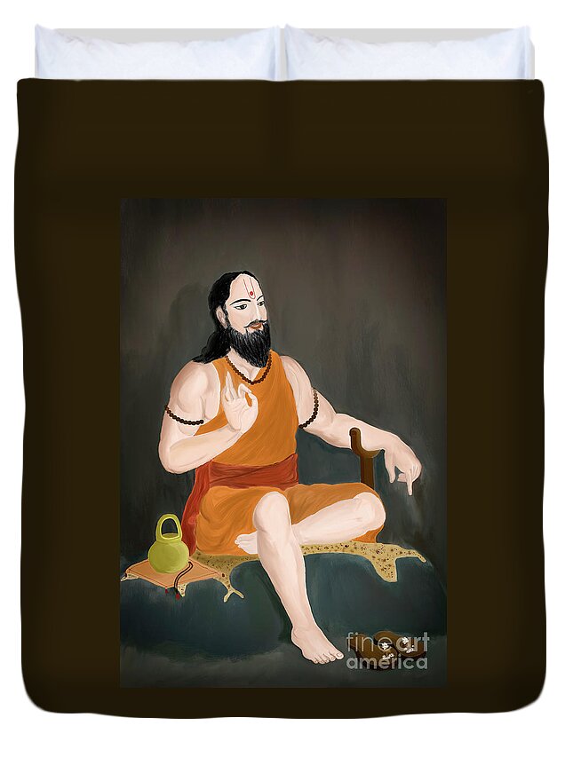 Ramdas Swami Duvet Cover featuring the photograph Sant Ramdas Swami by Kiran Joshi