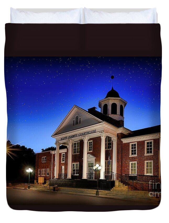 Scott County Duvet Cover featuring the photograph Scott County, Virginia Courthouse by Shelia Hunt