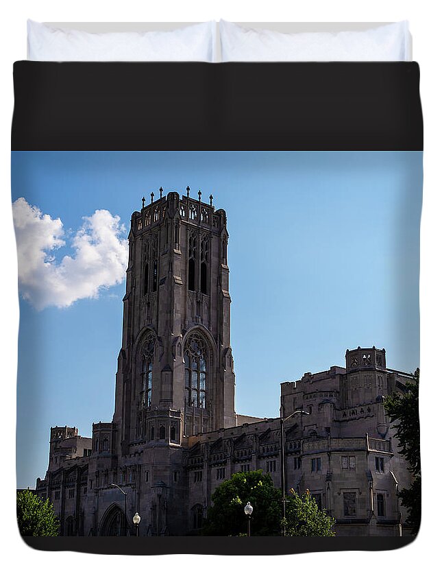 Indianpolis Duvet Cover featuring the photograph Scottish Rite Cathedral by Eldon McGraw