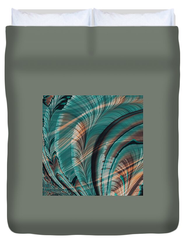 Coastal Duvet Cover featuring the digital art Sea Breeze II by Bonnie Bruno