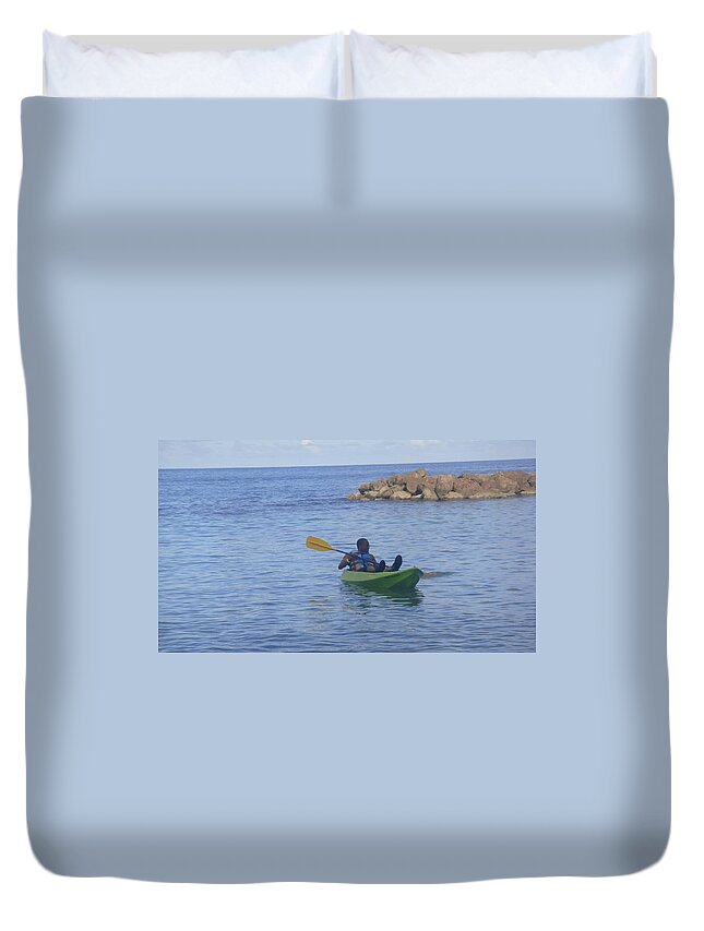 Alone On A Cruise Duvet Cover featuring the photograph Seajade by Trevor A Smith